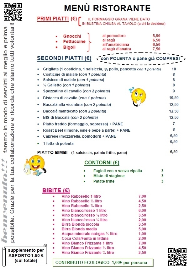 MENU' Tavola Calda - SAGRA di TERRANEGRA